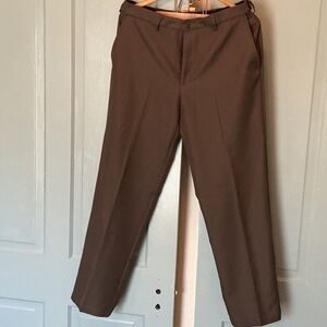 Haggar Men's Classic Brown Dress Pants